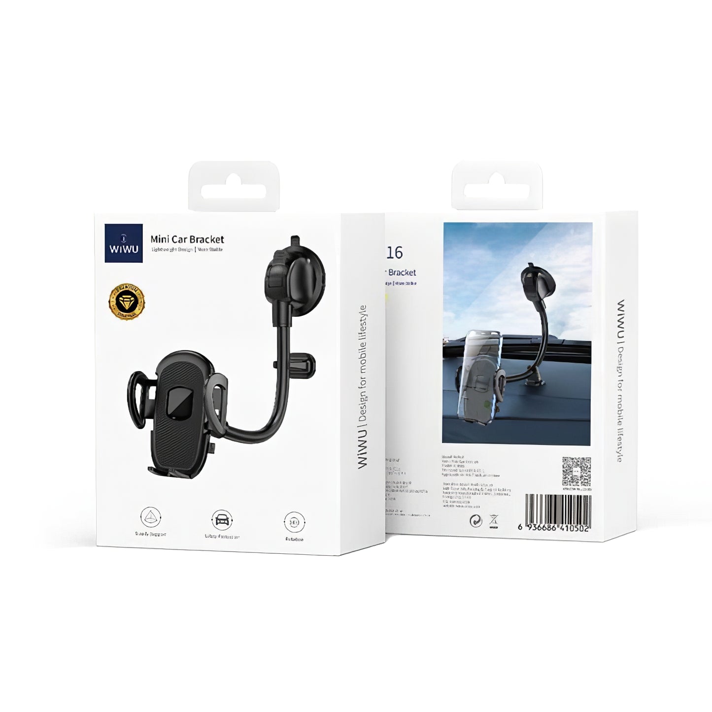Supporto per auto WiWu CH016, universale, nero