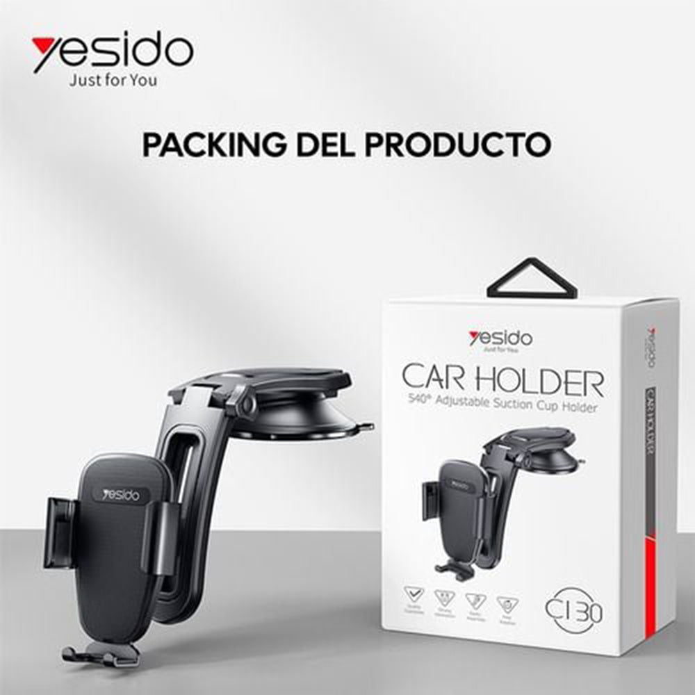 Supporto Auto Yesido C130, Universale, Nero