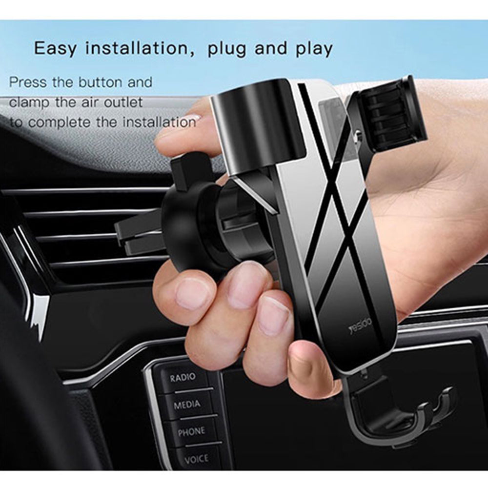 Supporto Auto Yesido C87, Universale, Nero