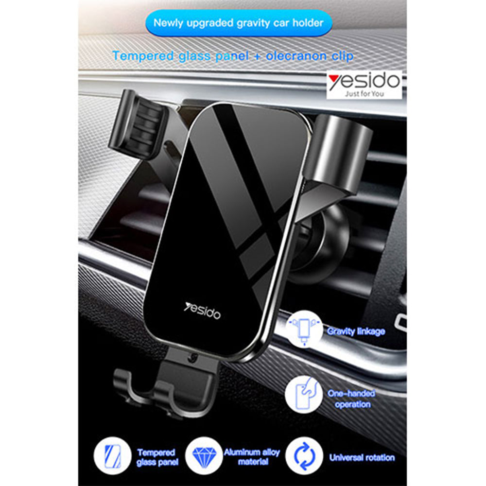 Supporto Auto Yesido C87, Universale, Nero