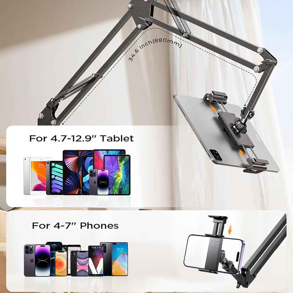 Supporto da scrivania Lisen per telefono / tablet, 4.7inch - 12.9inch, Nero YL0223060007
