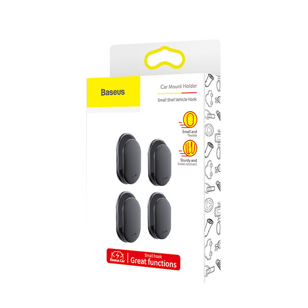 Supporto Gancio Auto Baseus Small Shell, Set 4 Pezzi ACGGBK-01