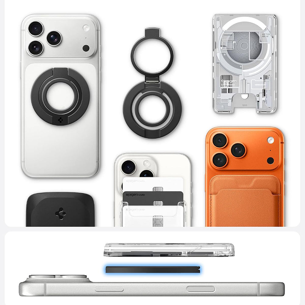 Supporto Anello Spigen Dual Pop Mag S, Universale, Grigio AMP11736