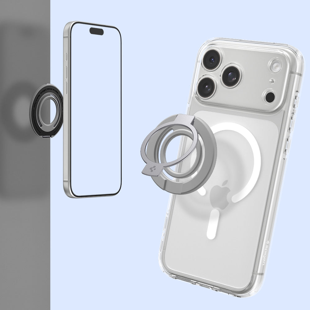 Supporto Anello Spigen Dual Pop Mag S, Universale, Grigio AMP11736