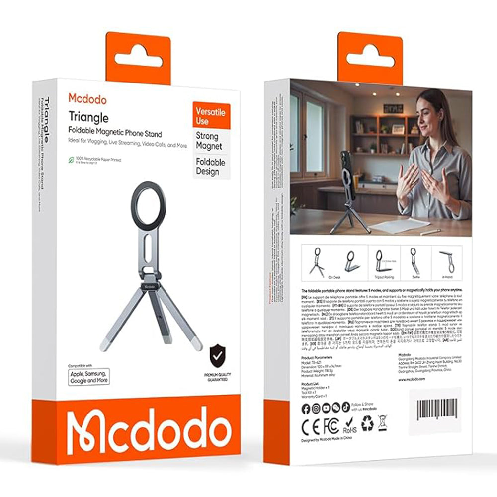 Supporto Magnetico McDodo TB-6210, Universale, Grigio