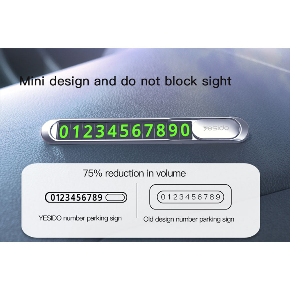 Supporto per Numero di Telefono Auto Yesido C88