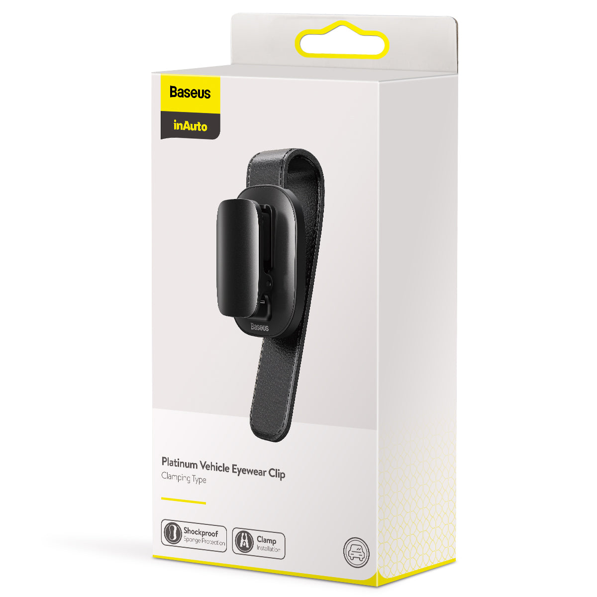 Supporto Parasole Baseus Platinum Clip per Occhiali, Nero ACYJN-B01