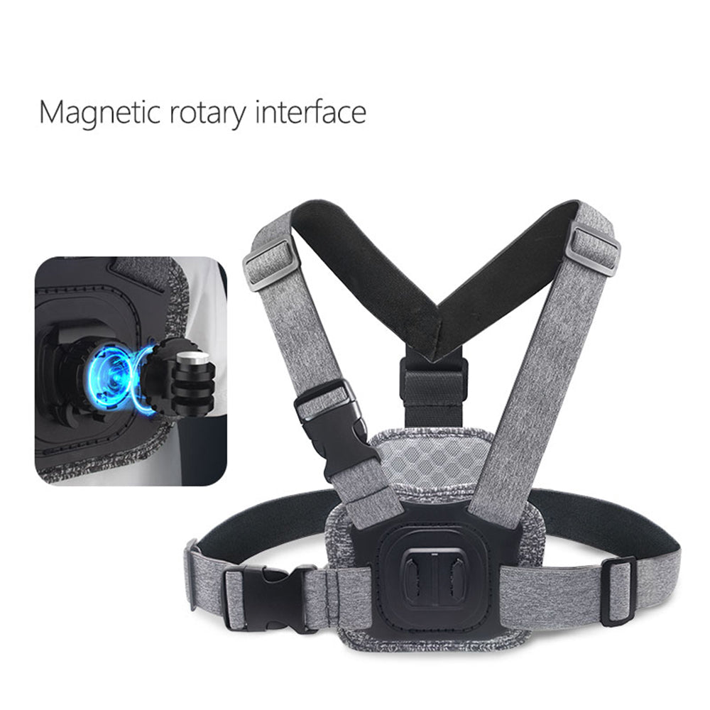 Supporto Petto Camera Sport Techsuit JX-002 per Serie GoPro, Grigio