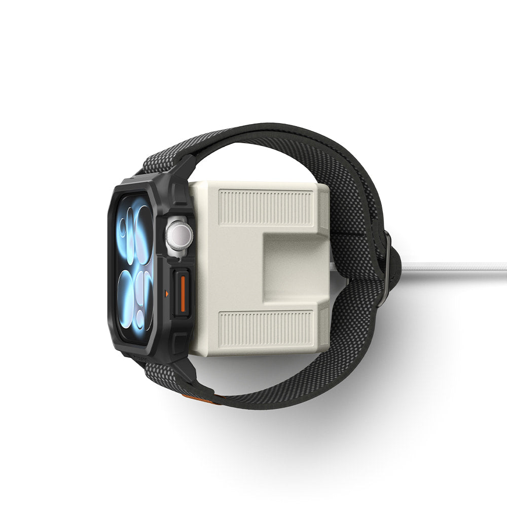 Supporto Spigen Classic LS per Caricatore Wireless Apple Watch Series, Crema AMP11668