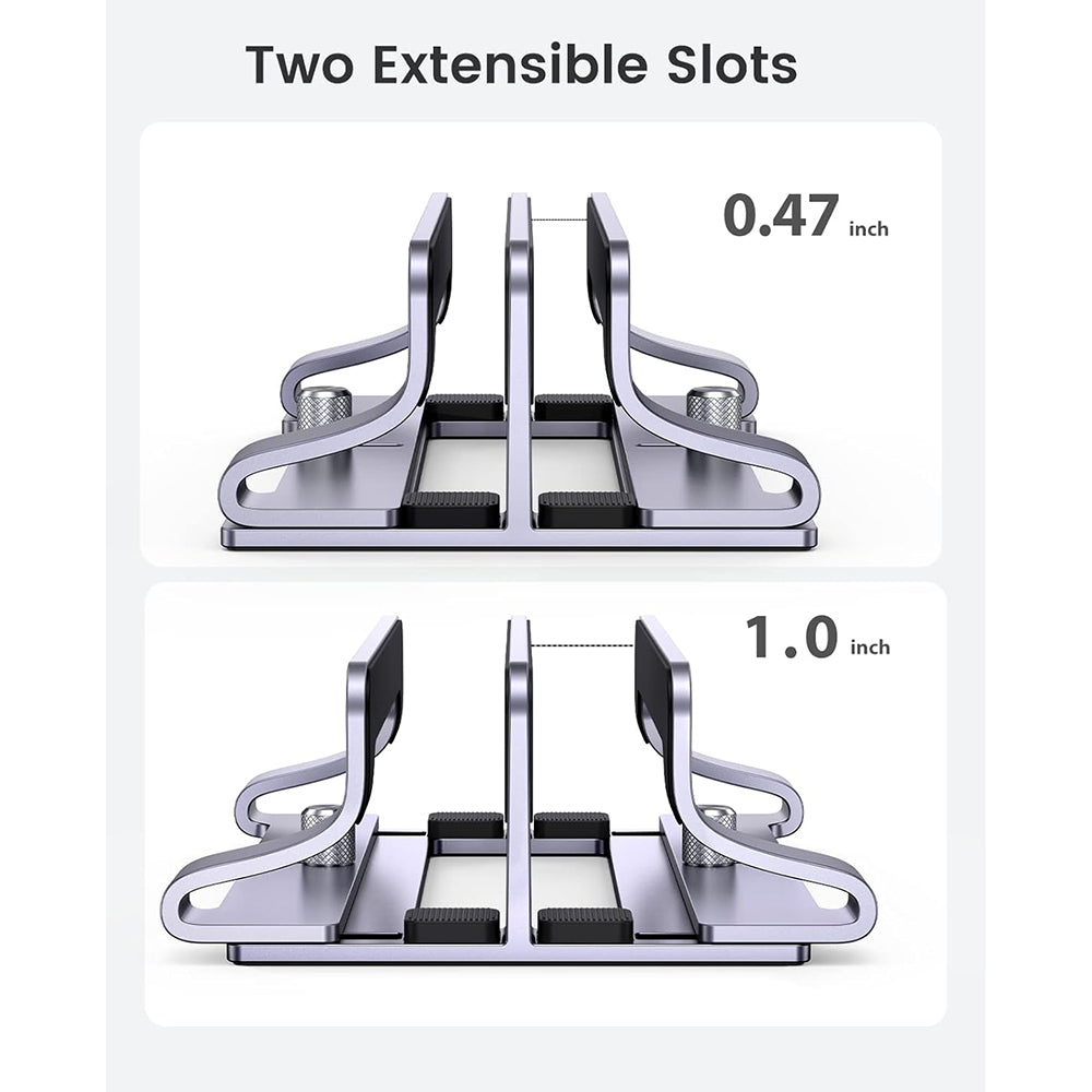 UGREEN LP258 Two Vertical Stand for Laptop with thickness 12mm - 26mm, Silver