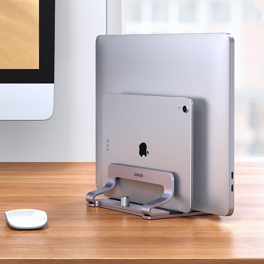 UGREEN LP258 Two Vertical Stand for Laptop with thickness 12mm - 26mm, Silver