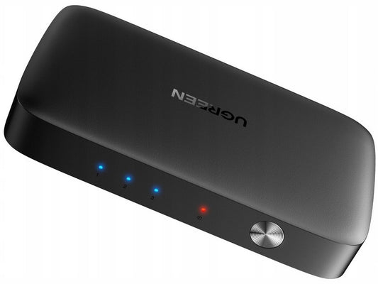 Commutatore video UGREEN CM332, 3 x HDMI - HDMI, Nero