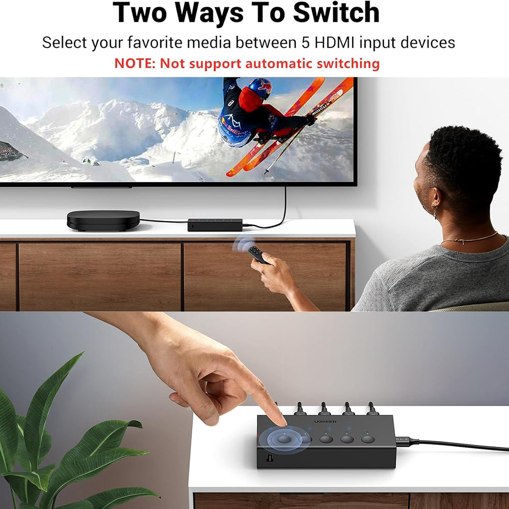 Switch Video HDMI UGREEN CM568 (90512), Nero