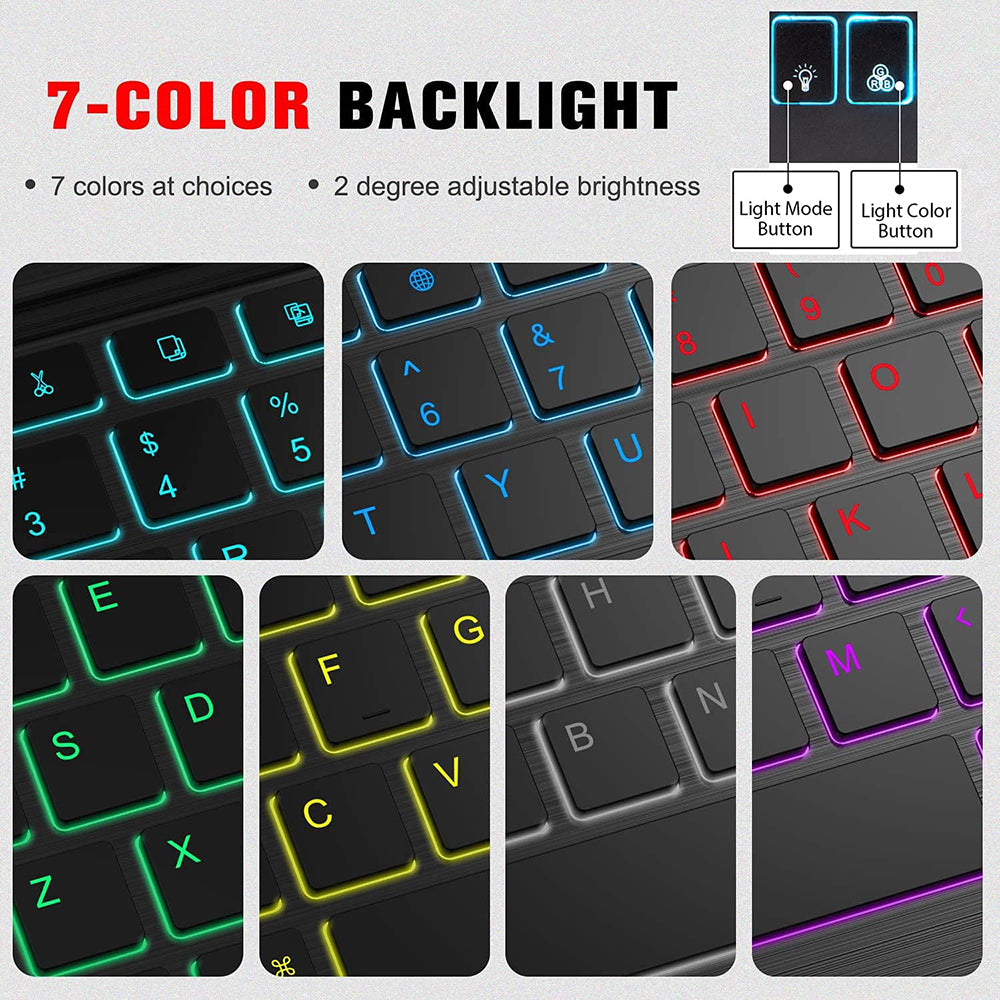 Tastiera Wireless Techsuit WK1, RGB, Nera