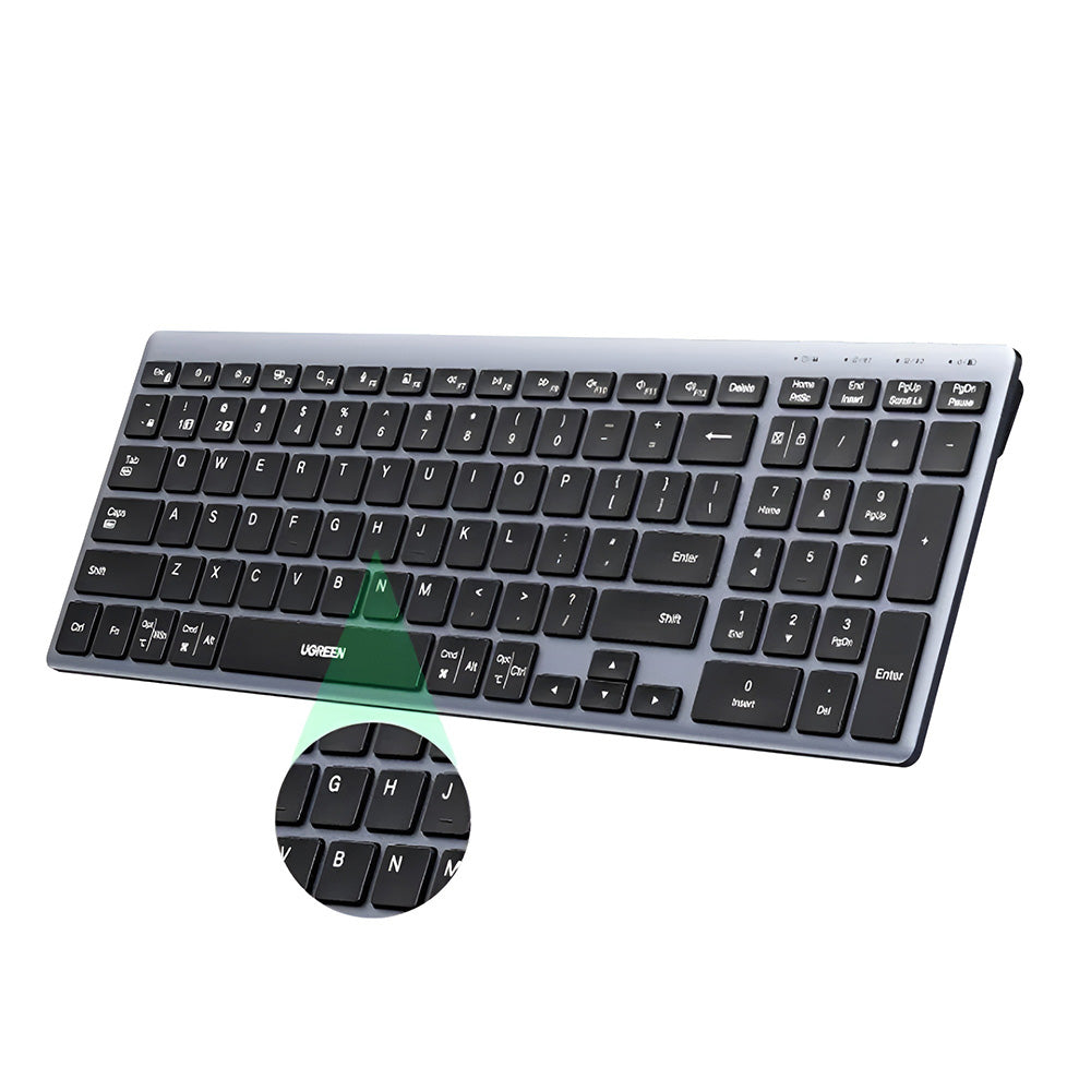 Tastiera Wireless UGREEN K552 (75163), BT / Wi-Fi, Nera