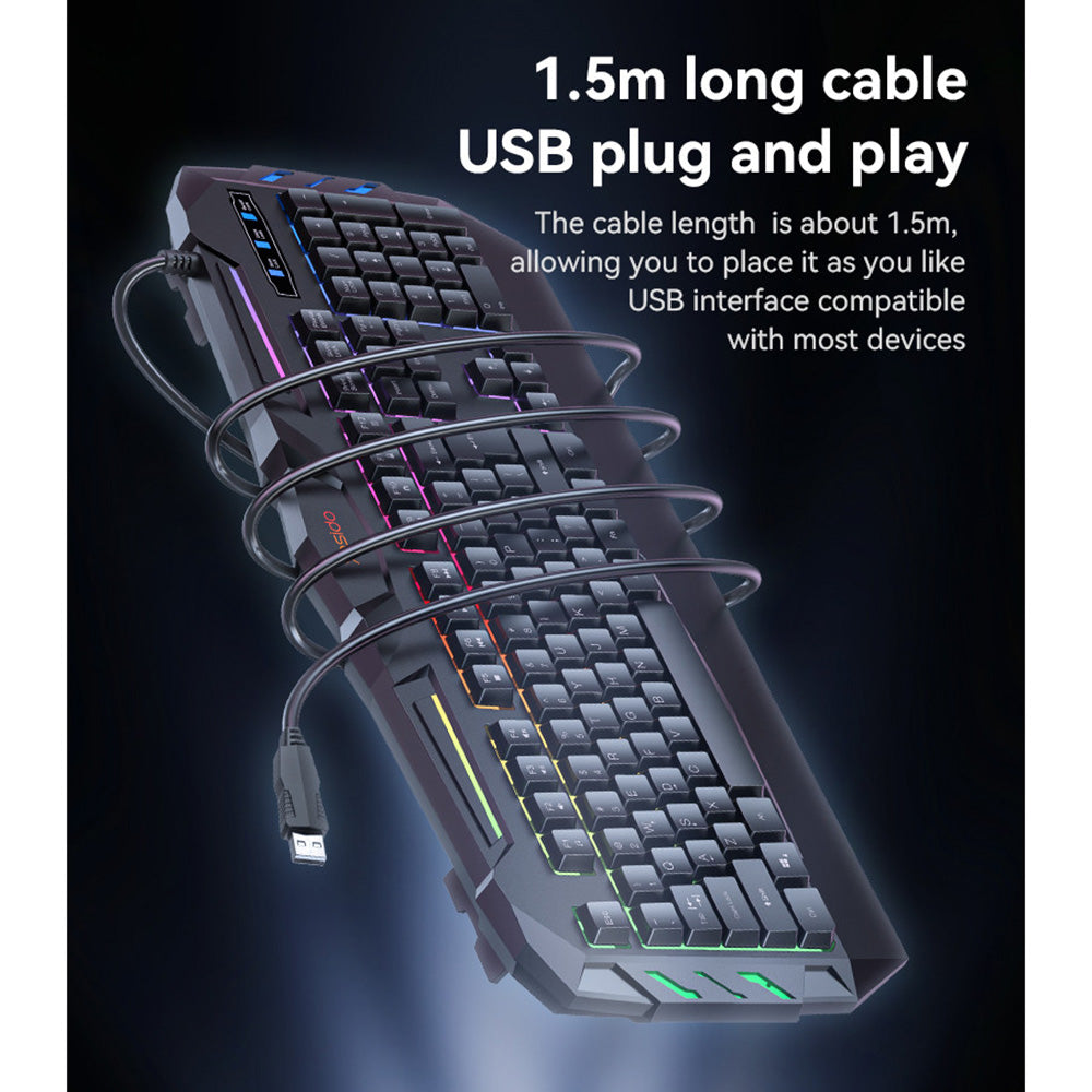 Tastiera Gaming Wired USB Yesido KB21, RGB, 1,5m, Nera