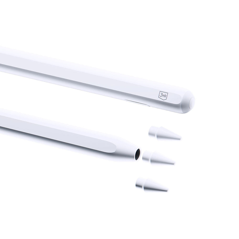 Touch Pen 3MK Wonder per Apple iPad, Versione Attiva, Bianco