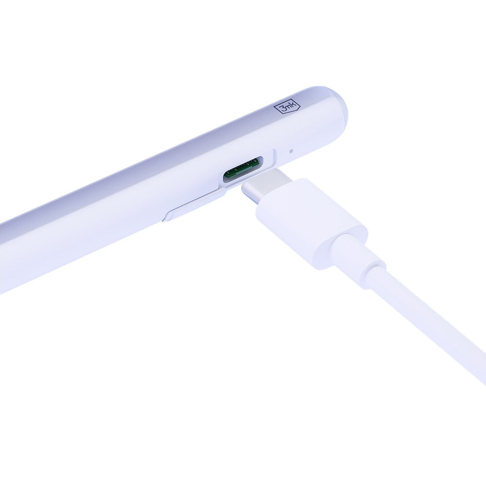 Touch Pen 3MK Wonder per Apple iPad, Versione Attiva, Bianco