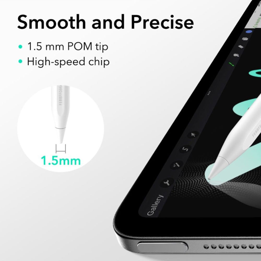 Touch Pen ESR Geo per Apple iPad, Versione Attiva, Bianco