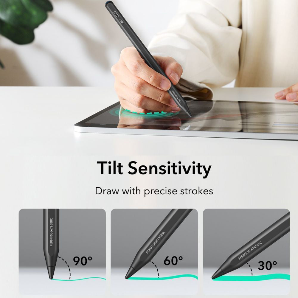 Touch Pen ESR Geo per Apple iPad, Versione Attiva, Nero