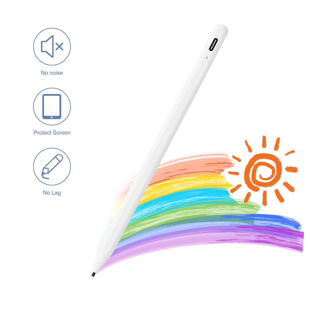 Touch Pen Techsuit A580S per Apple iPad, Versione Attiva, Bianco