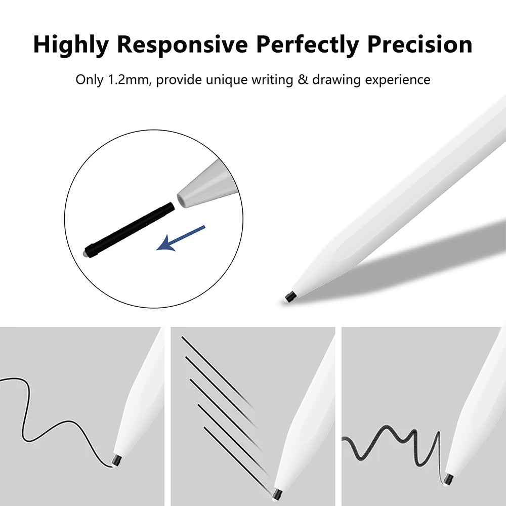 Touch Pen Techsuit A580S per Apple iPad, Versione Attiva, Bianco