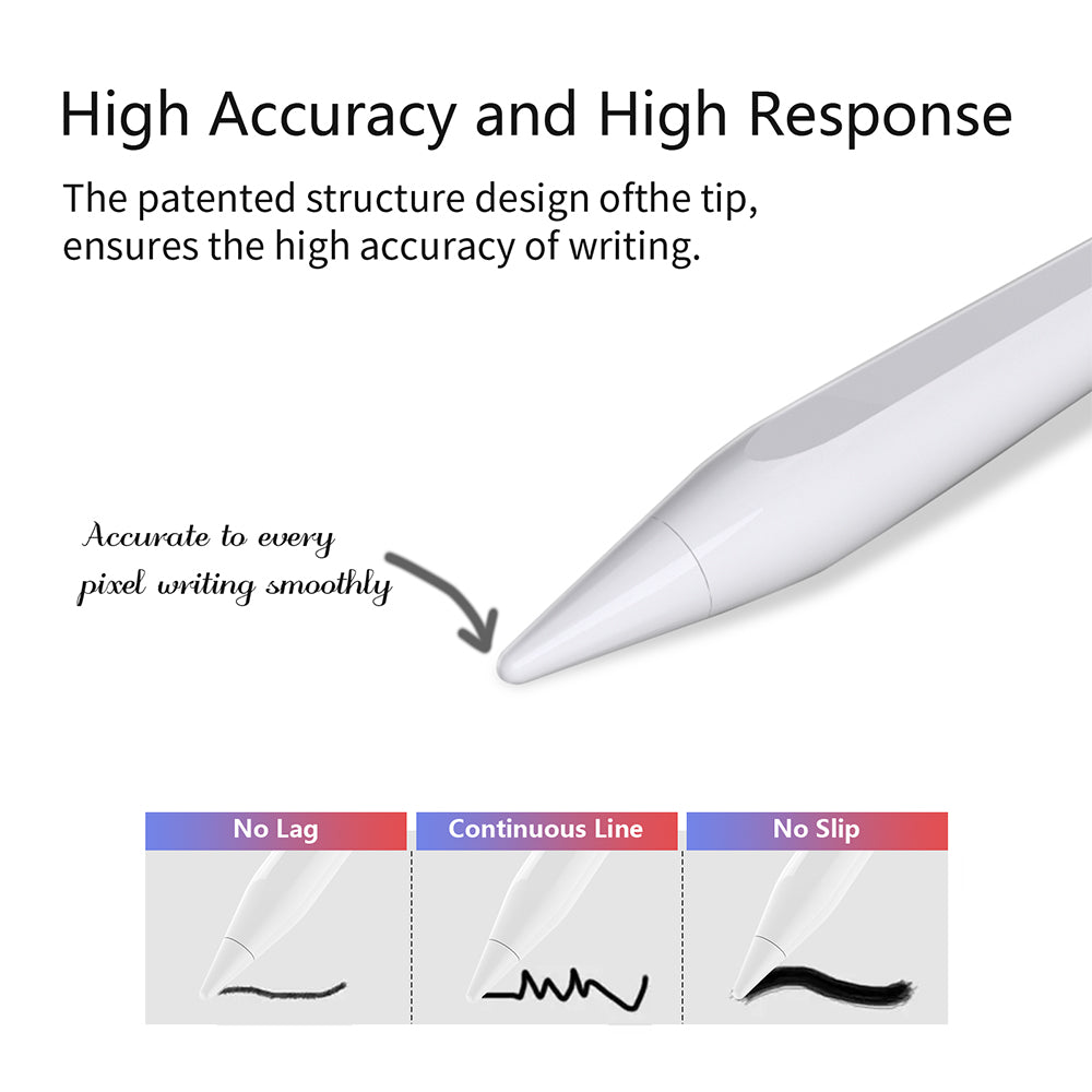 Touch Pen Techsuit AC10-CP per Apple iPad, Versione Attiva, Bianco