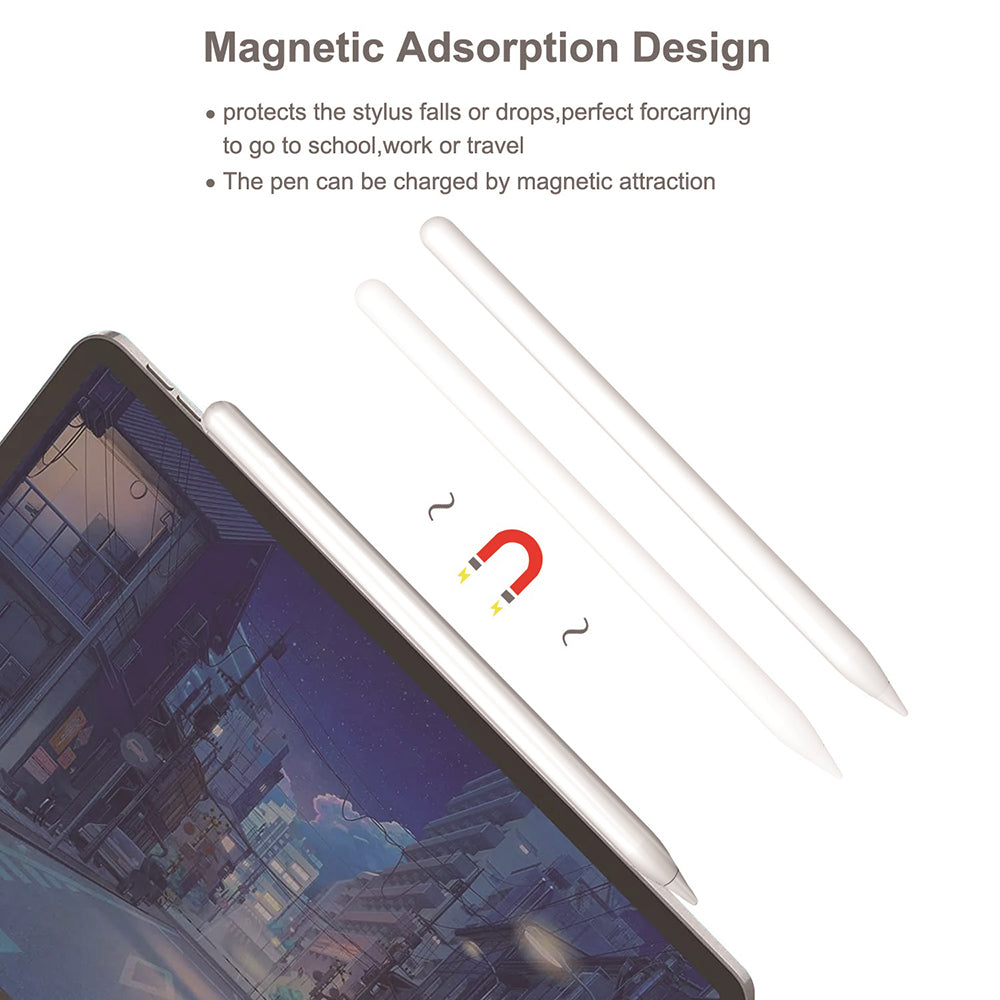 Touch Pen Techsuit M2 per Apple iPad, Versione Attiva, Bianco