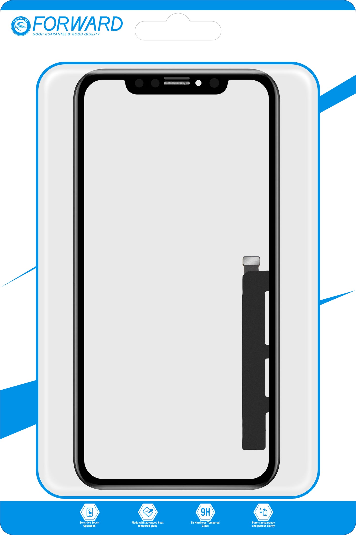Touchscreen Forward Guard OCA per Apple iPhone XR, Versione IC, Nero