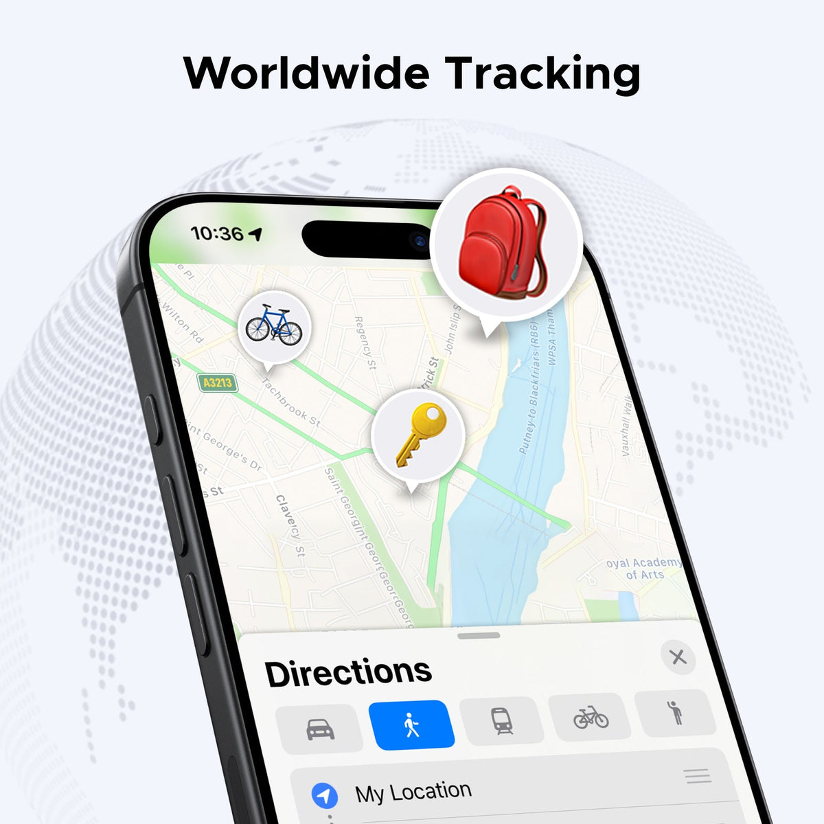 UGREEN SmartTag Pro Smart CM916 (75646P) per iOS / Android Series, Set da 4 pezzi, Nero