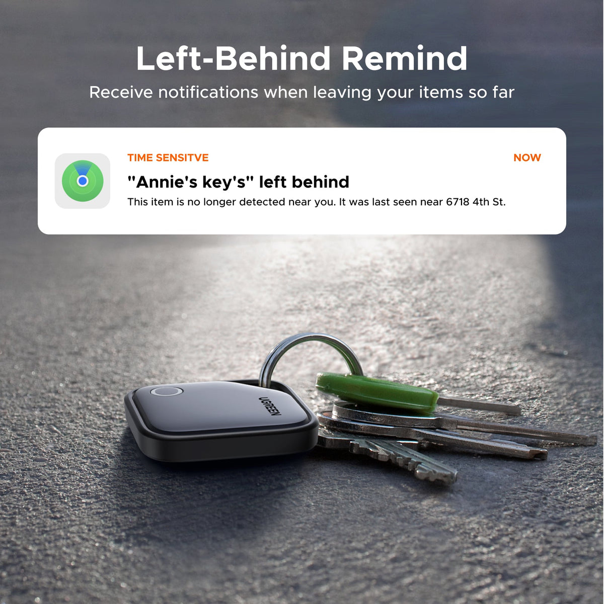 UGREEN SmartTag Pro Smart CM916 (75646P) per iOS / Android Series, Set da 4 pezzi, Nero