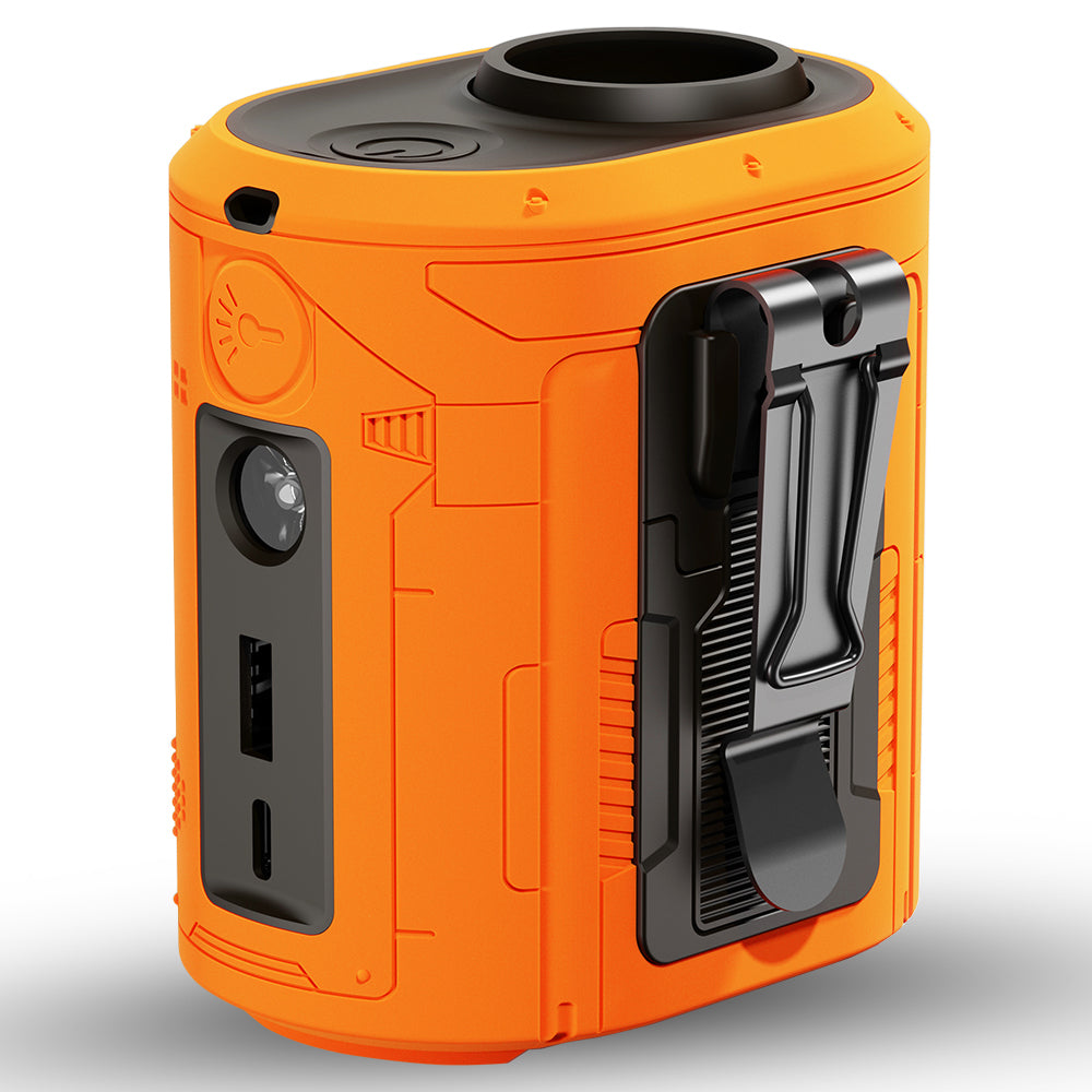 Ventilatore Portatile Techsuit Z14 con batteria esterna 5000mAh, Arancione