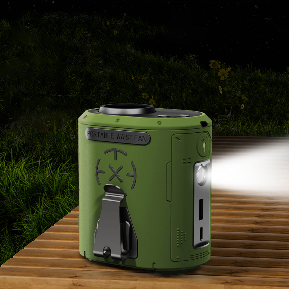 Ventilatore Portatile Techsuit Z14 con batteria esterna 5000mAh, Arancione