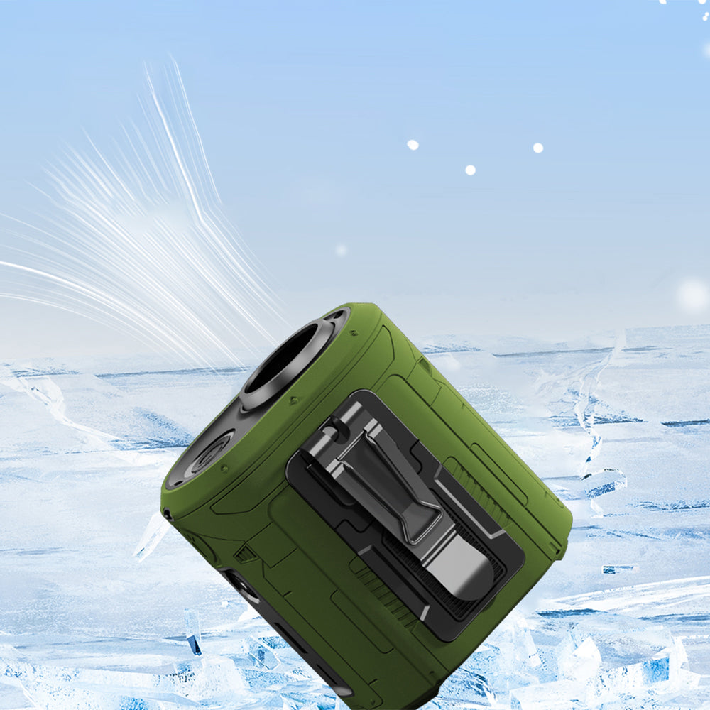 Ventilatore Portatile Techsuit Z14 con batteria esterna 5000mAh, Verde