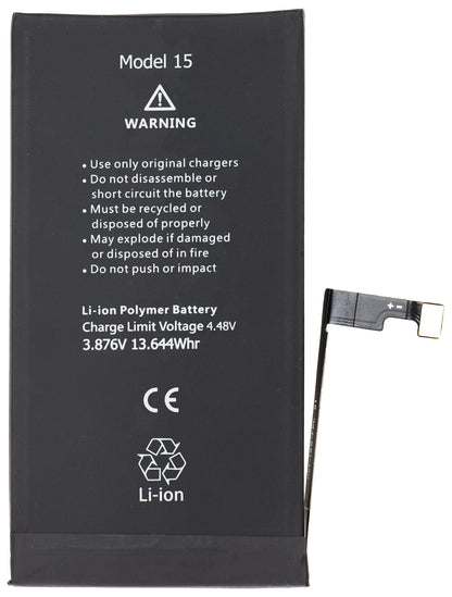 Batteria Apple iPhone 15, Alta Capacità