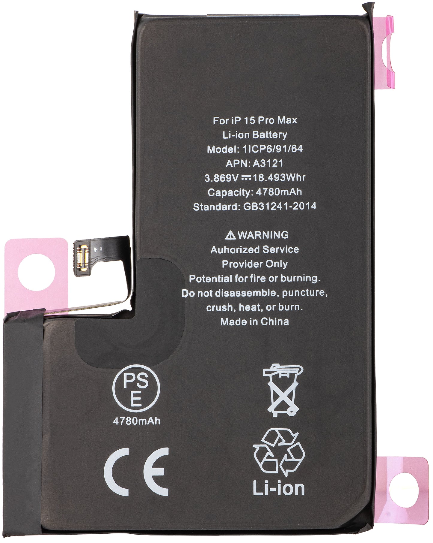 Batteria Apple iPhone 15 Pro Max, Diagnostic High Capacity