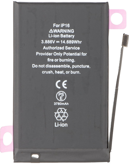 Batteria Apple iPhone 16, Alta Capacità