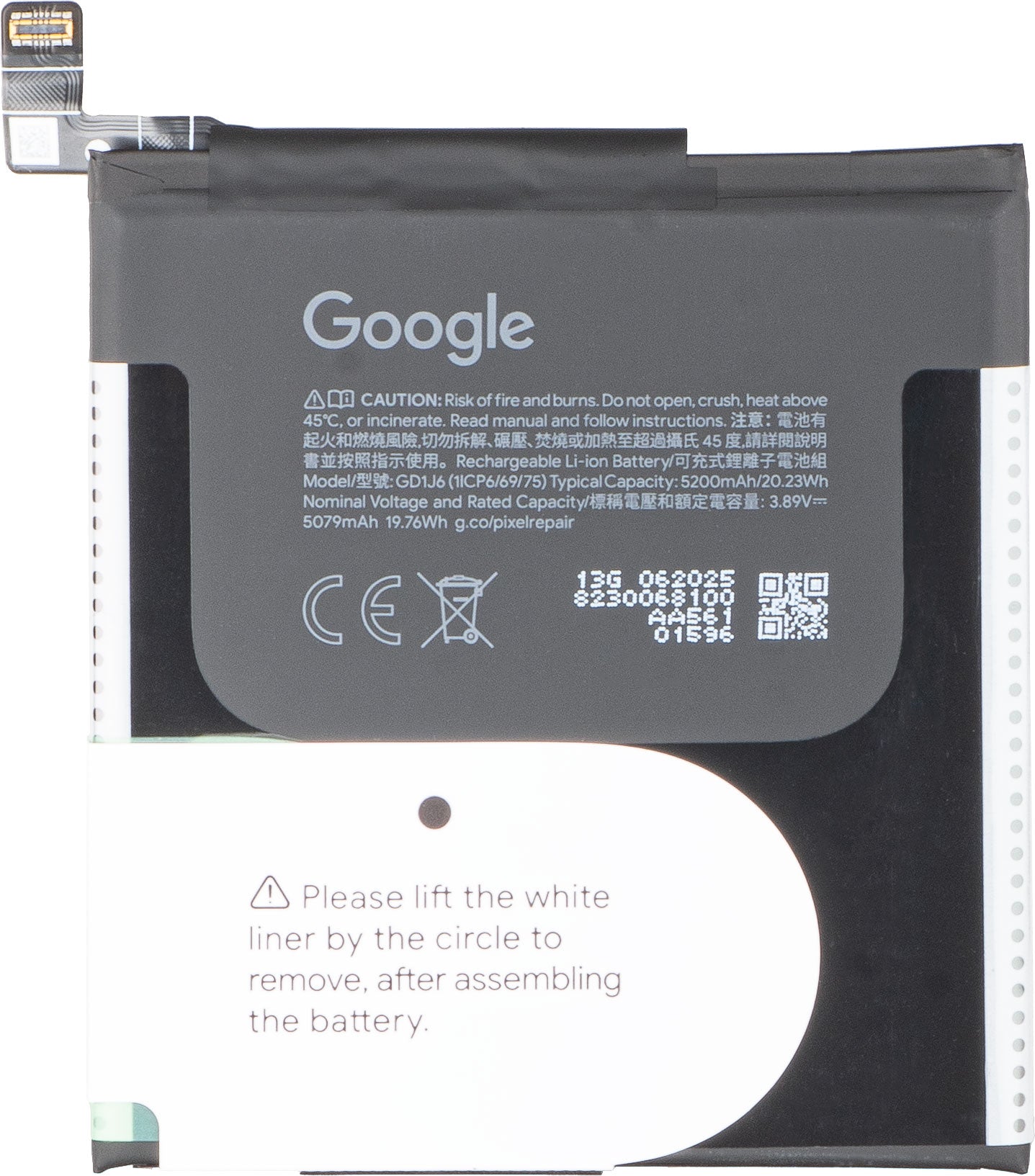 Batteria Google Pixel 10 Pro XL, GD1J6, Service Pack G949-01616-00