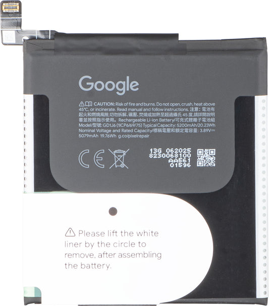 Batteria Google Pixel 10 Pro XL, GD1J6, Service Pack G949-01616-00