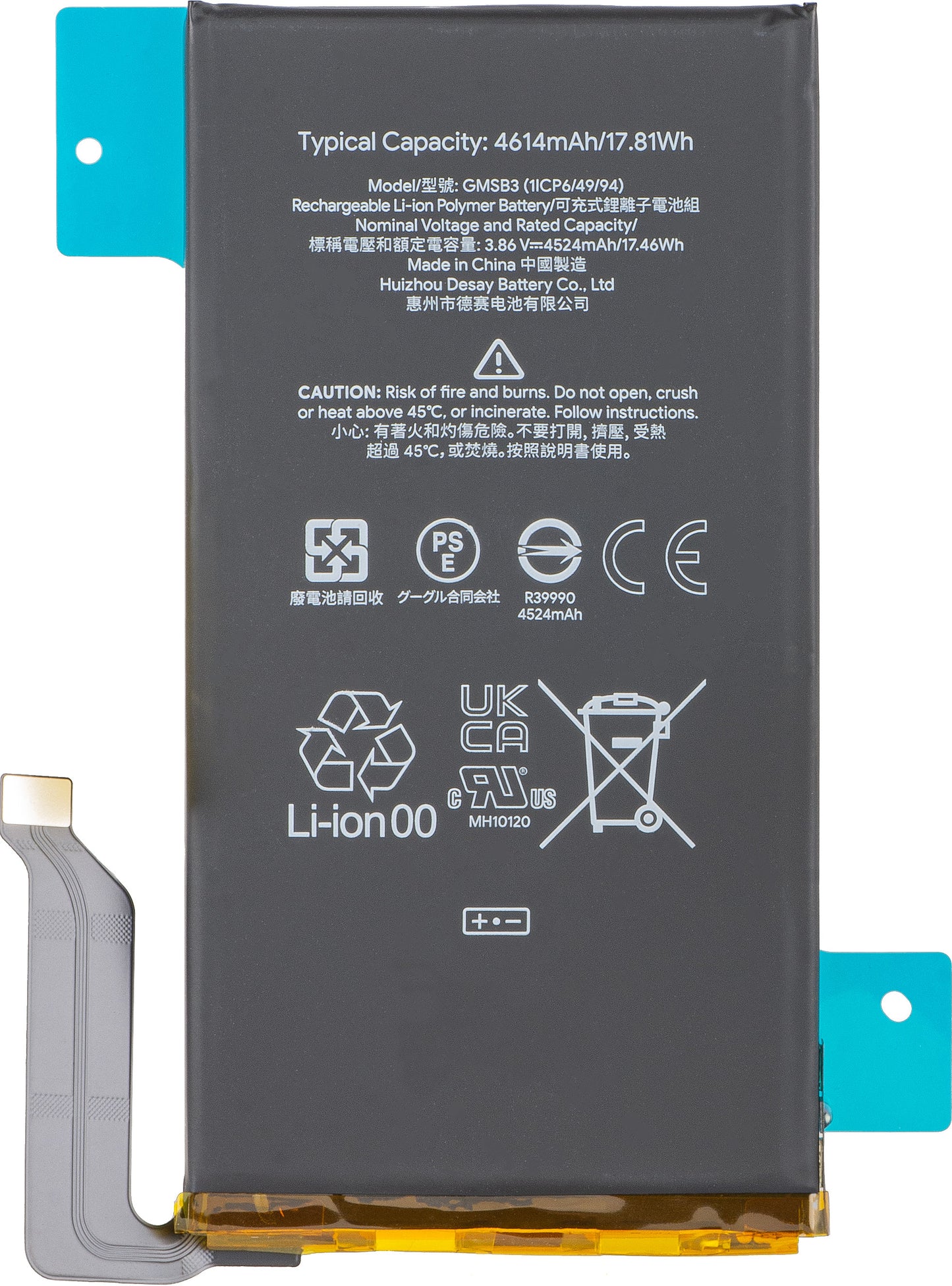 Batteria Google Pixel 6, GMSB3, Service Pack G730-05942-01
