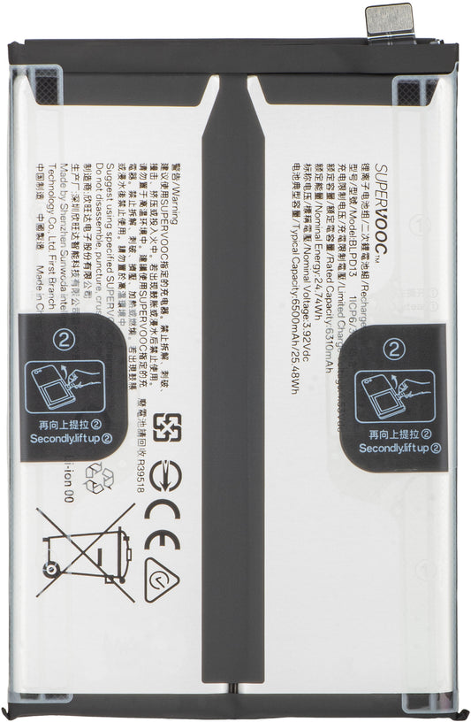 Batteria Oppo Reno15 F / A6 Pro 5G, BLPD13, Service Pack 621035000423
