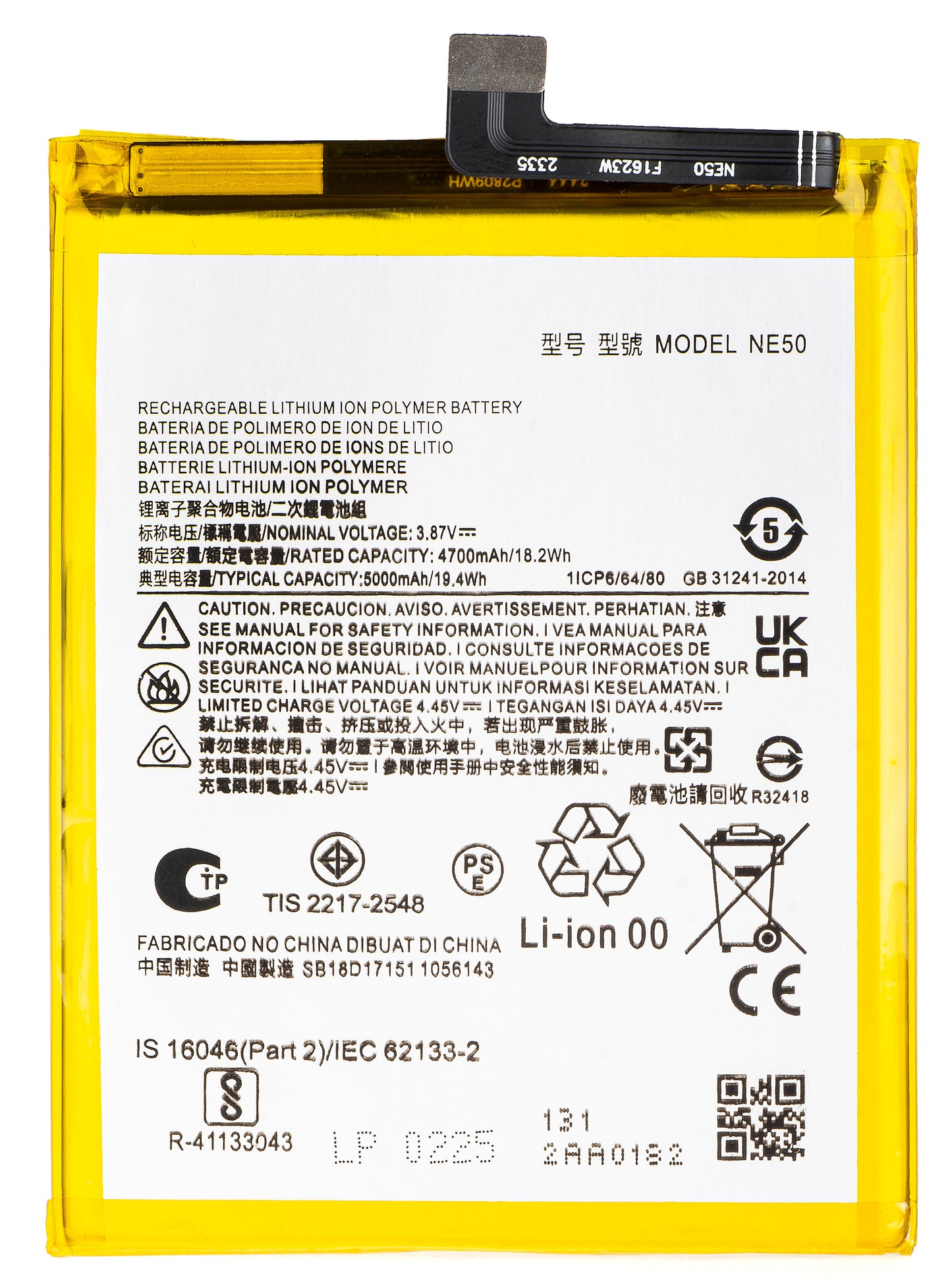 Batteria per Motorola Moto G72 / G52 / G82, NE50