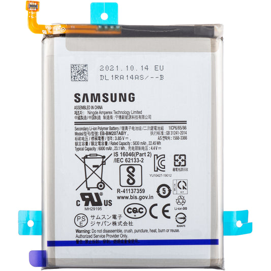 Batteria Samsung Galaxy M12 M127 / M21 M215 / M30s M307, EB-BM207ABY, Service Pack GH82-25044A