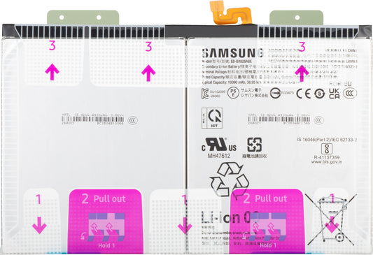 Batteria Samsung Galaxy Tab S10 FE+, EB-BX828ABE, Service Pack GH82-37171A