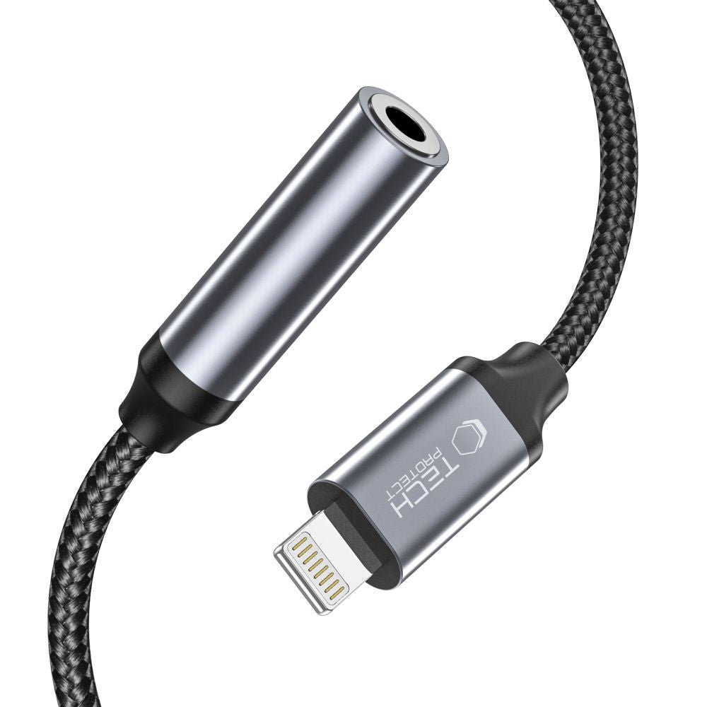 Adattatore Audio Lightning - 3.5mm Tech-Protect Ultraboost, Nero