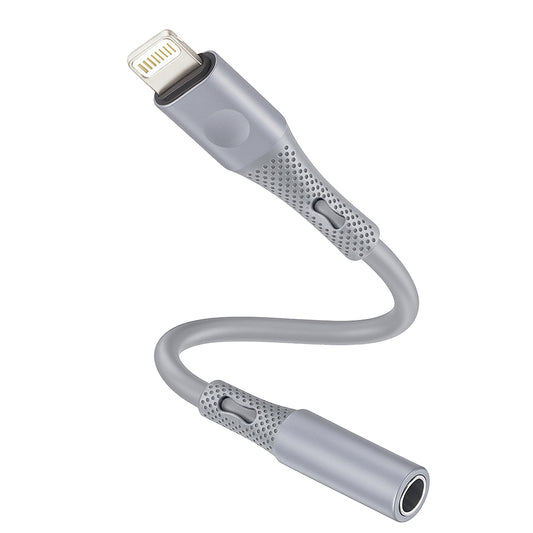 Adattatore Audio Lightning - 3.5mm Techsuit AC2 SoundFlex, Grigio