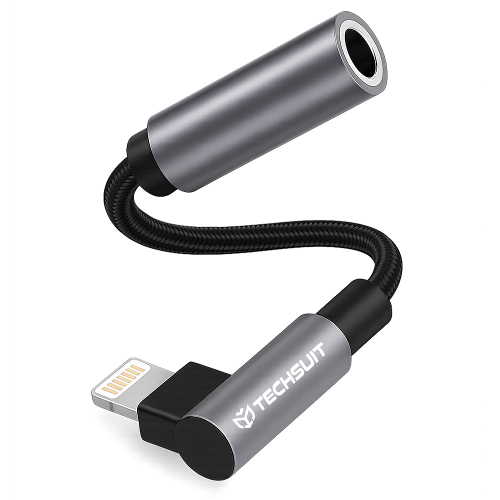 Adattatore Audio Lightning - 3.5mm Techsuit AC6 MusicDox, Grigio