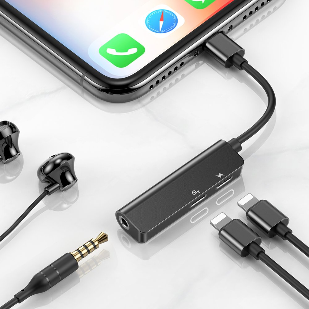 Adattatore Audio Lightning - Lightning / 3.5mm Baseus L52, Nero, Ricondizionato CALL52-01