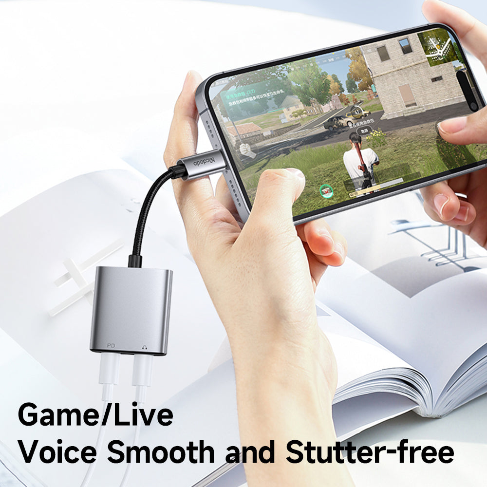 Adattatore Audio Lightning - Lightning / Lightning McDodo CA-5560 Wales, Grigio