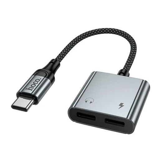 Adattatore Audio USB-C - USB-C / USB-C HOCO UPA34A, Grigio